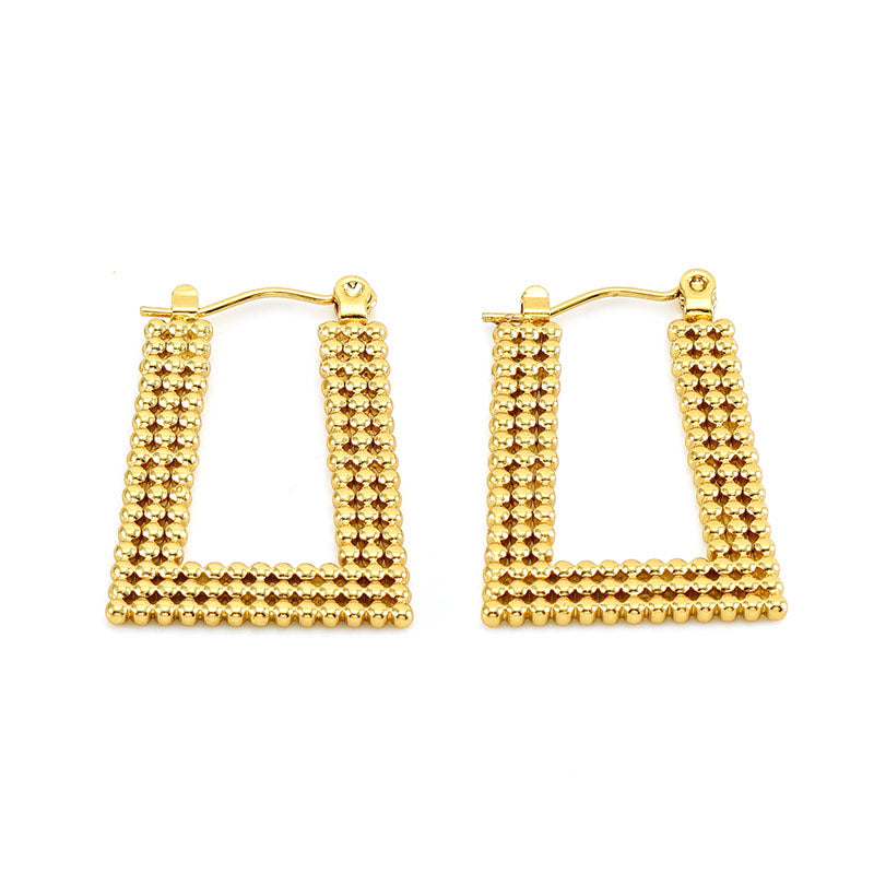 Vintage style 18k gold plated ear studs