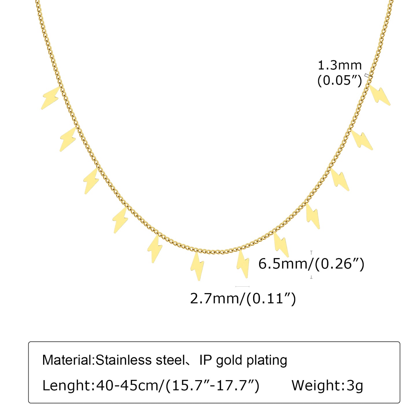 Cross four leaf clover lightning inlay zircon 18k gold plated necklace