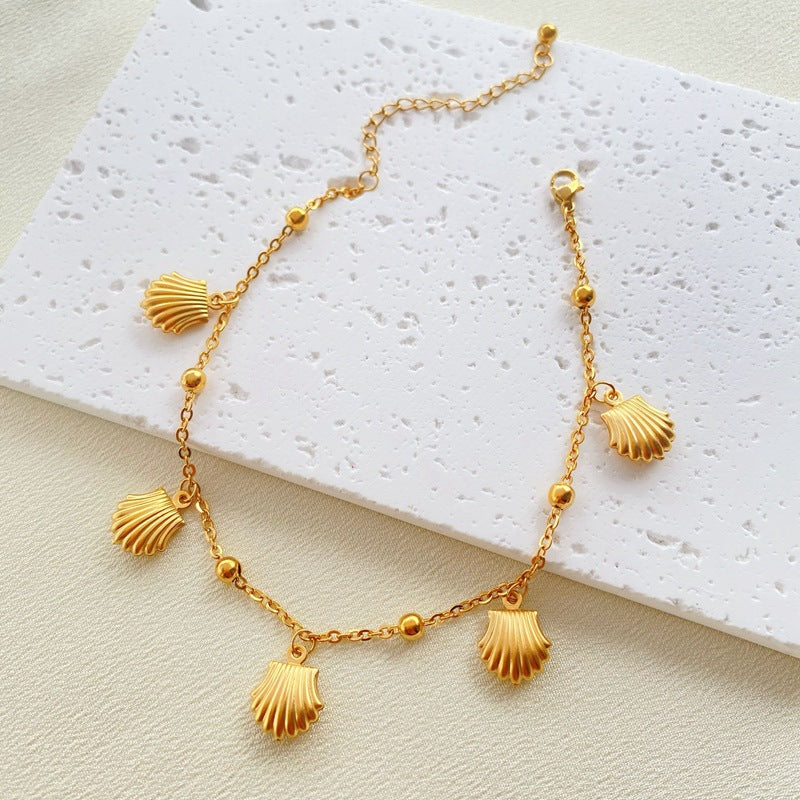 Starfish dolphin 18k gold plated women's anklet