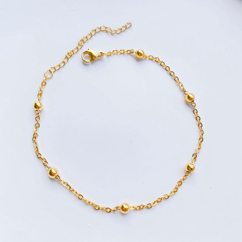 Starfish dolphin 18k gold plated women's anklet