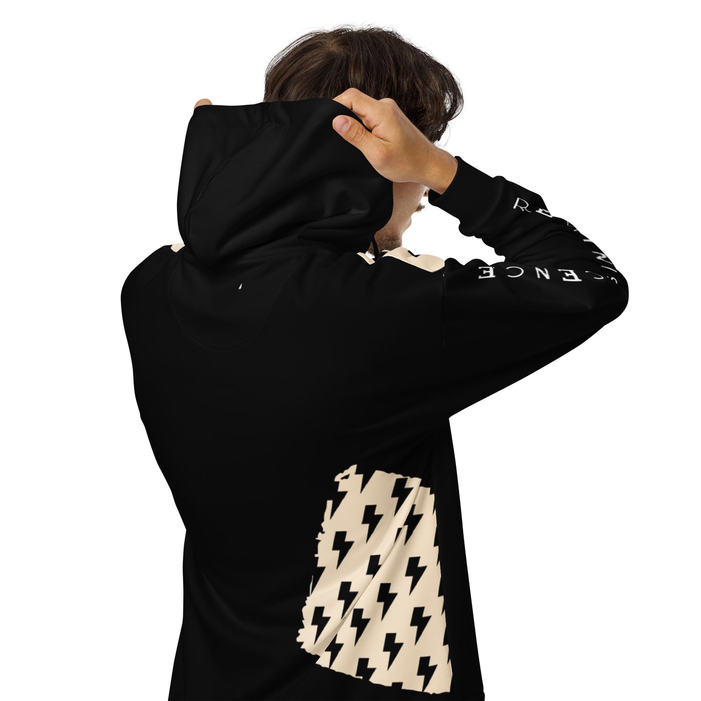 Reminiscence Black THUNDER Unisex zip hoodie
