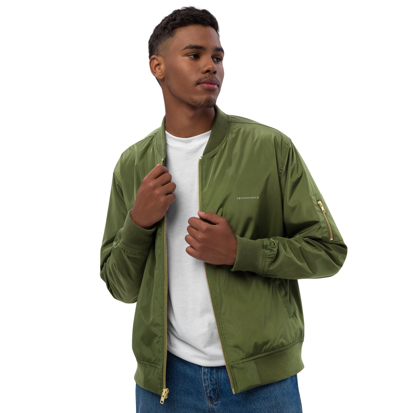 Reminiscence recycled bomber jacket
