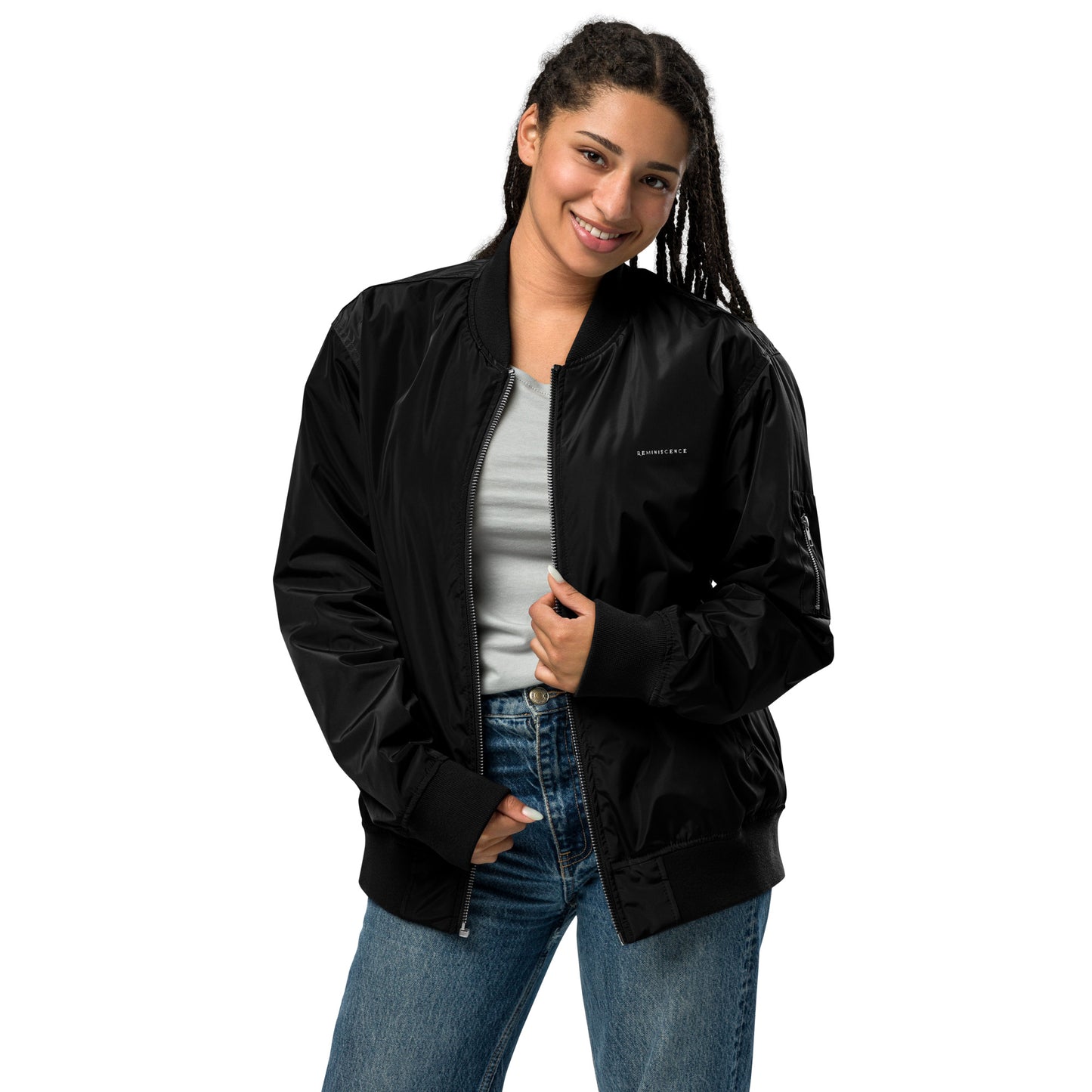 Reminiscence recycled bomber jacket