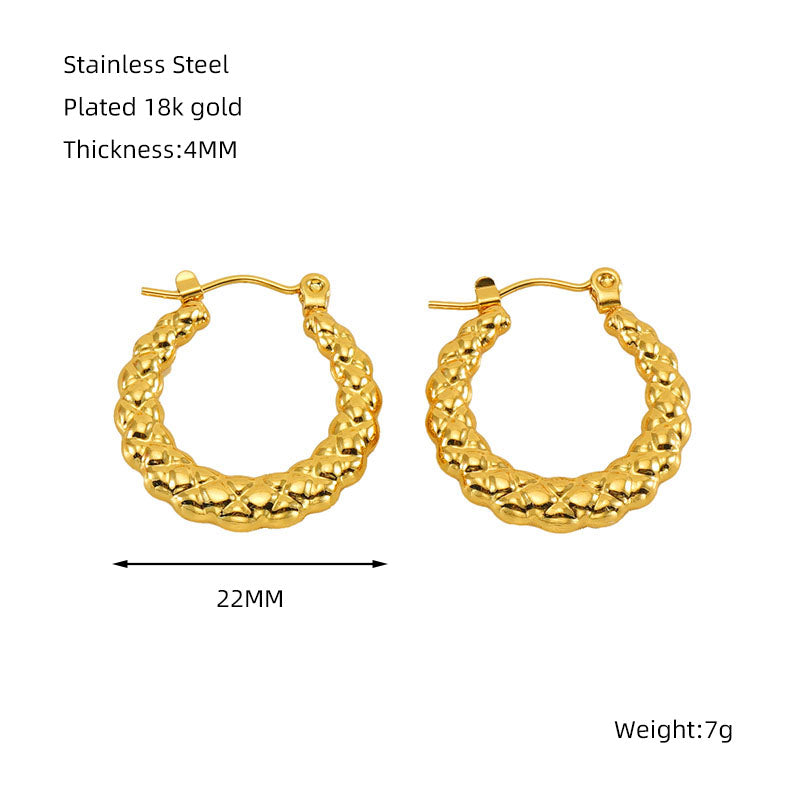 Classic style 18k gold plated earrings