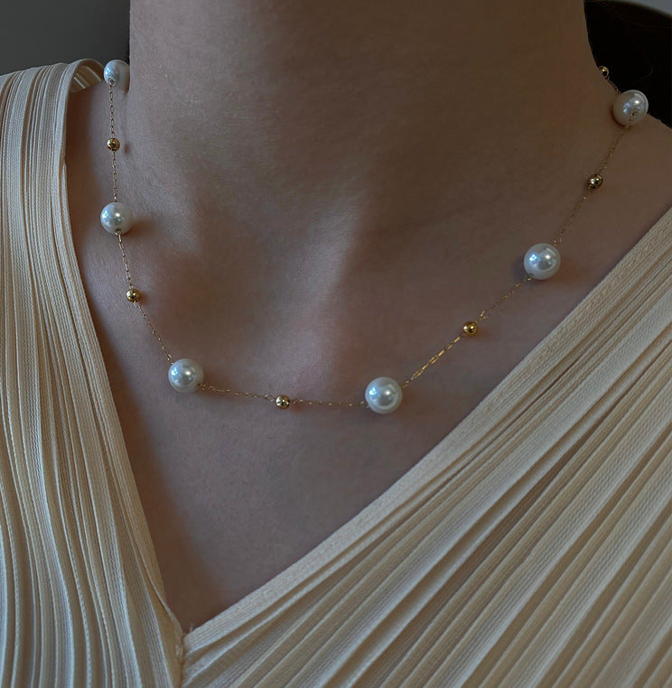 Vintage heart shape 18k gold plated necklace