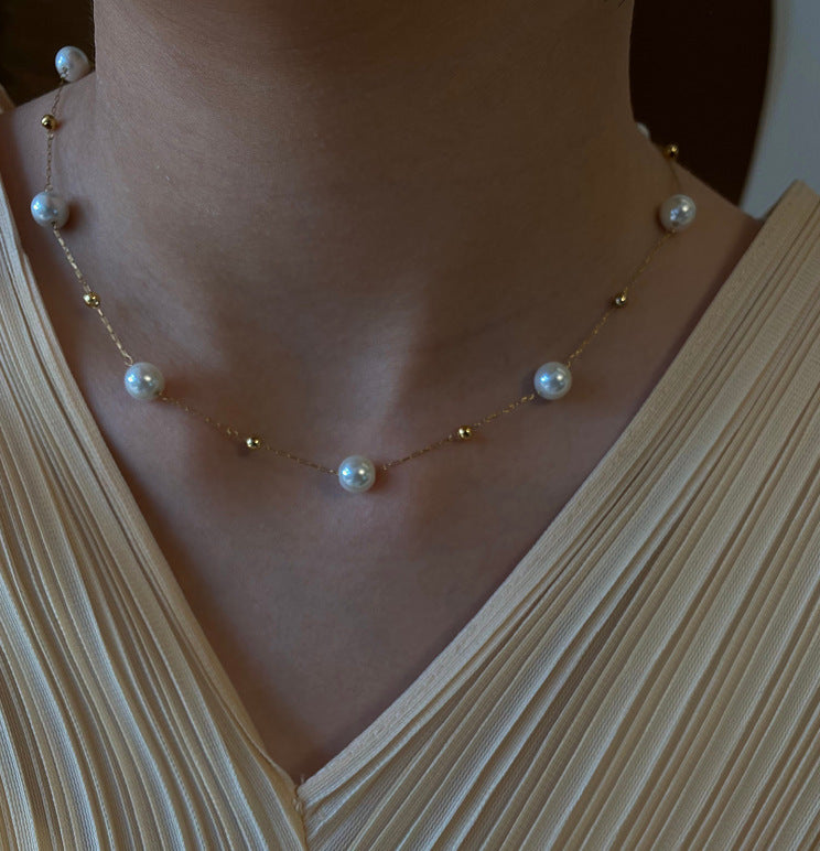 Vintage heart shape 18k gold plated necklace