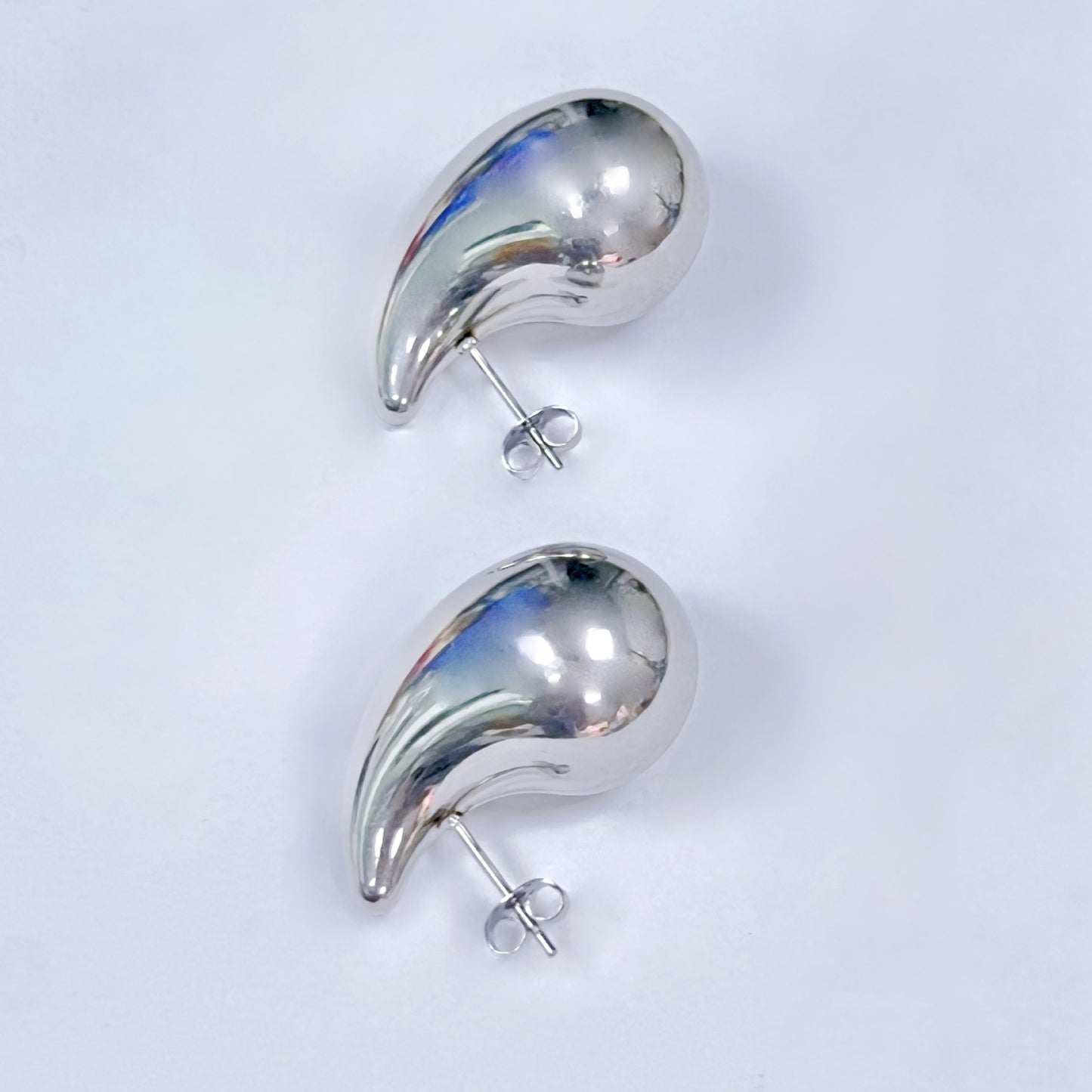 Water Droplets 18K Gold Plated Ear Studs
