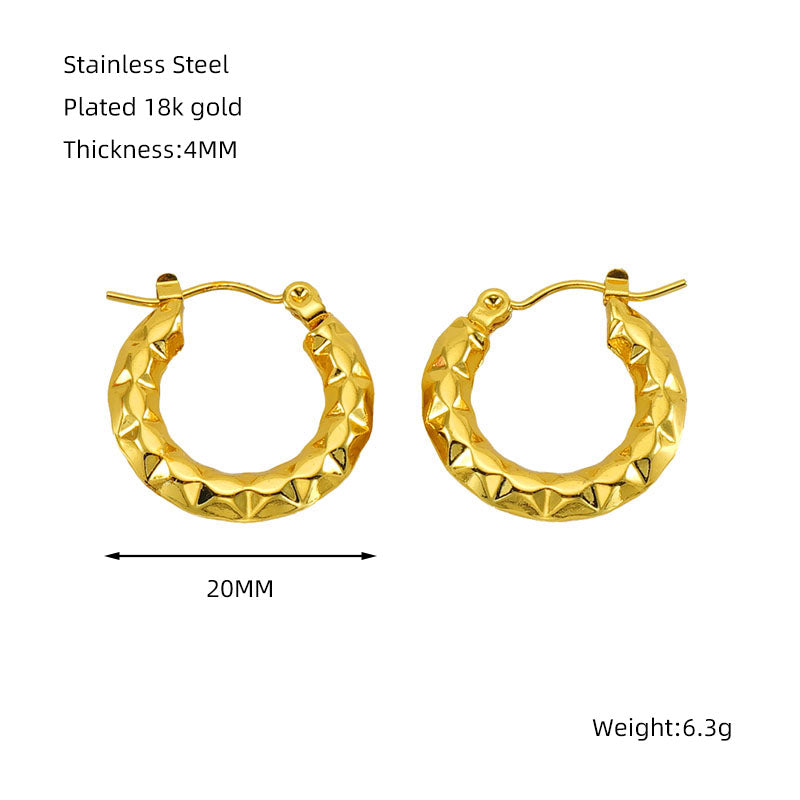Classic style 18k gold plated earrings