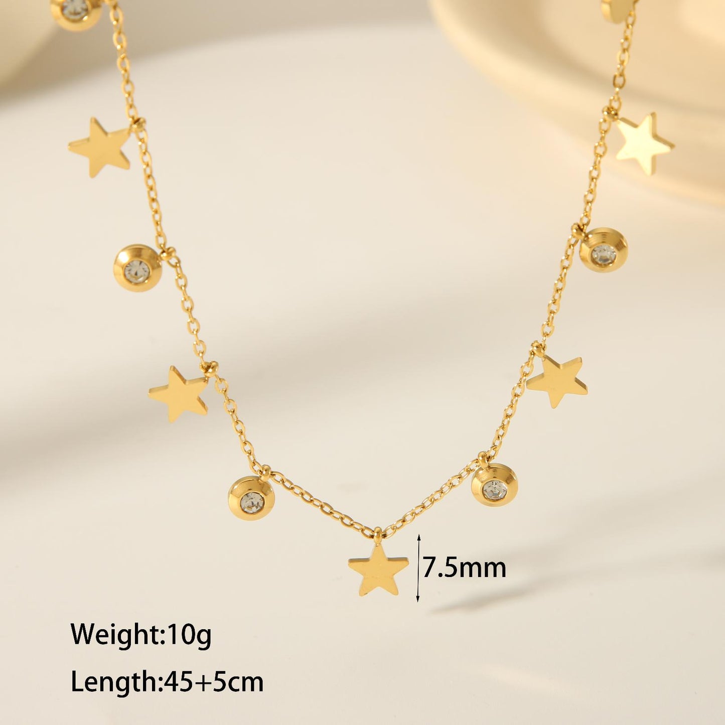 Vintage Style Inlay Star Eye Butterfly 18K Gold Plated Zircon Pendant Necklace