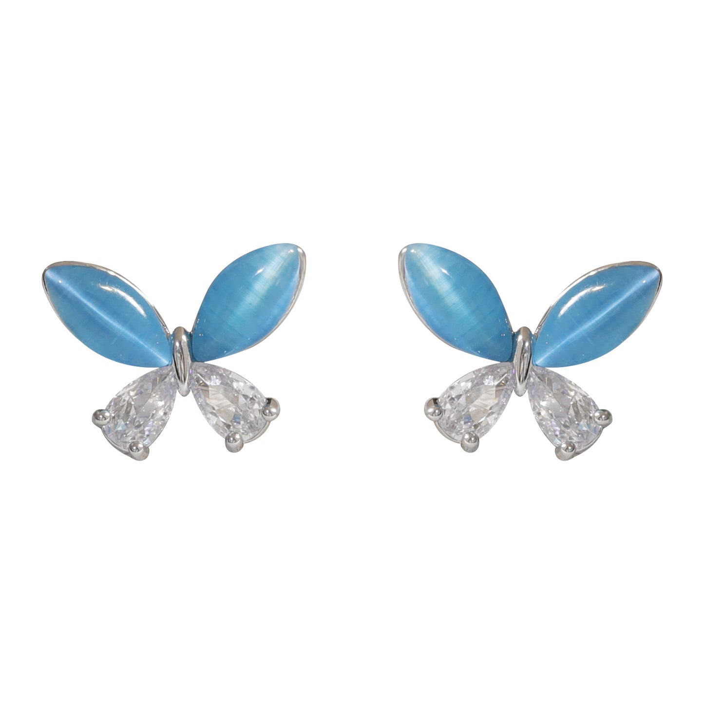 Elegant Butterfly Copper 18K Gold Plated Ear Studs