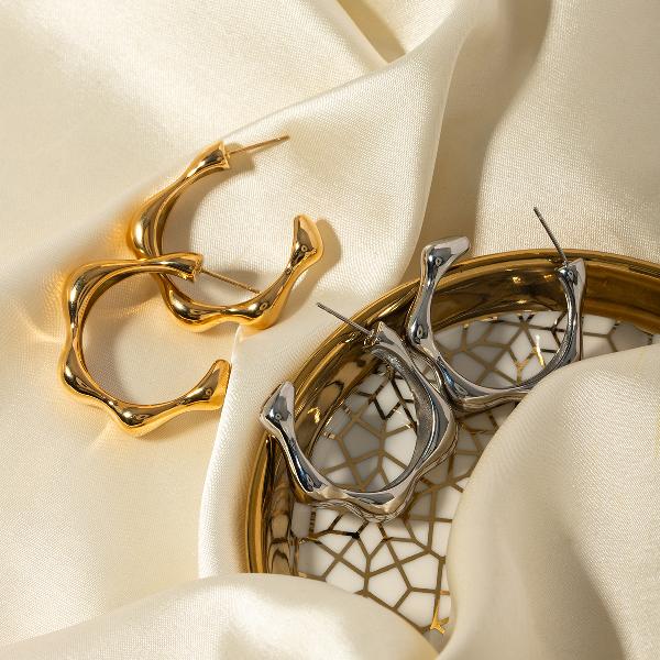 Geometric 18k gold plated earrings