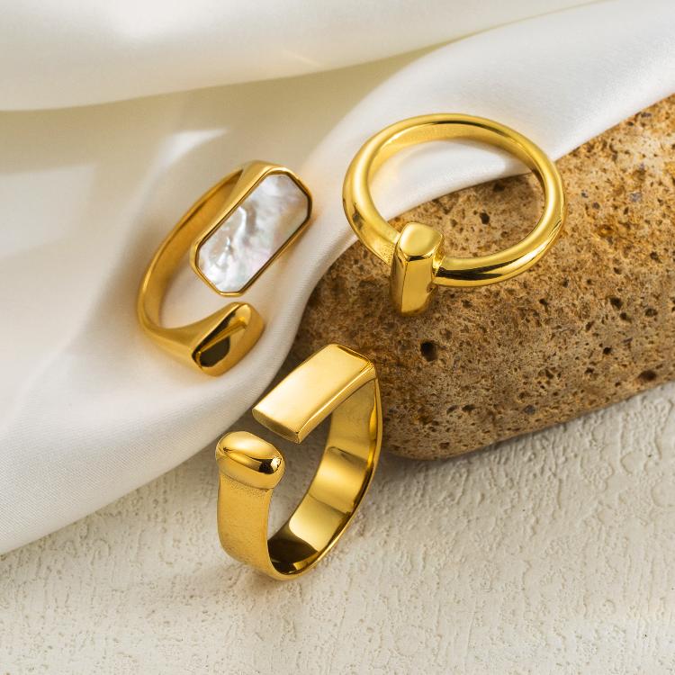 Adjustable ring open rings 18k gold plated adjustable ring open rings