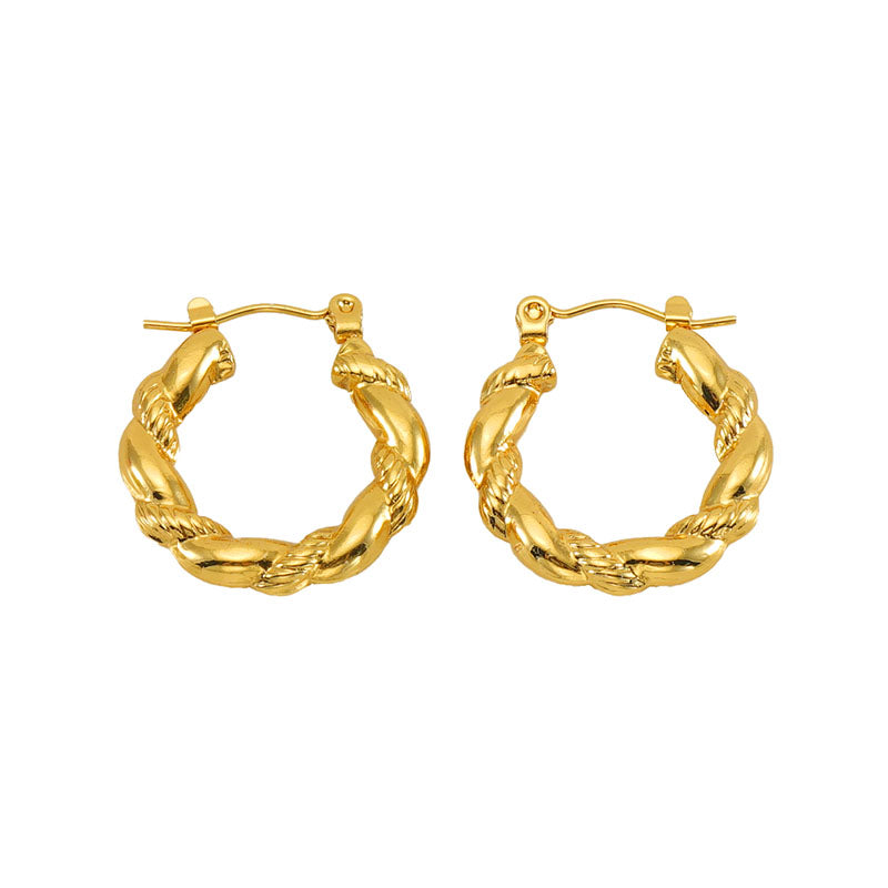 Classic style 18k gold plated earrings