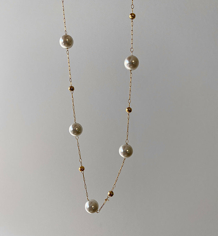 Vintage heart shape 18k gold plated necklace
