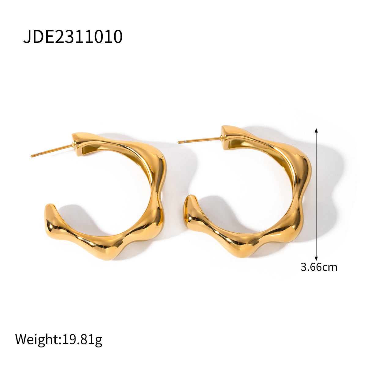 Geometric 18k gold plated earrings