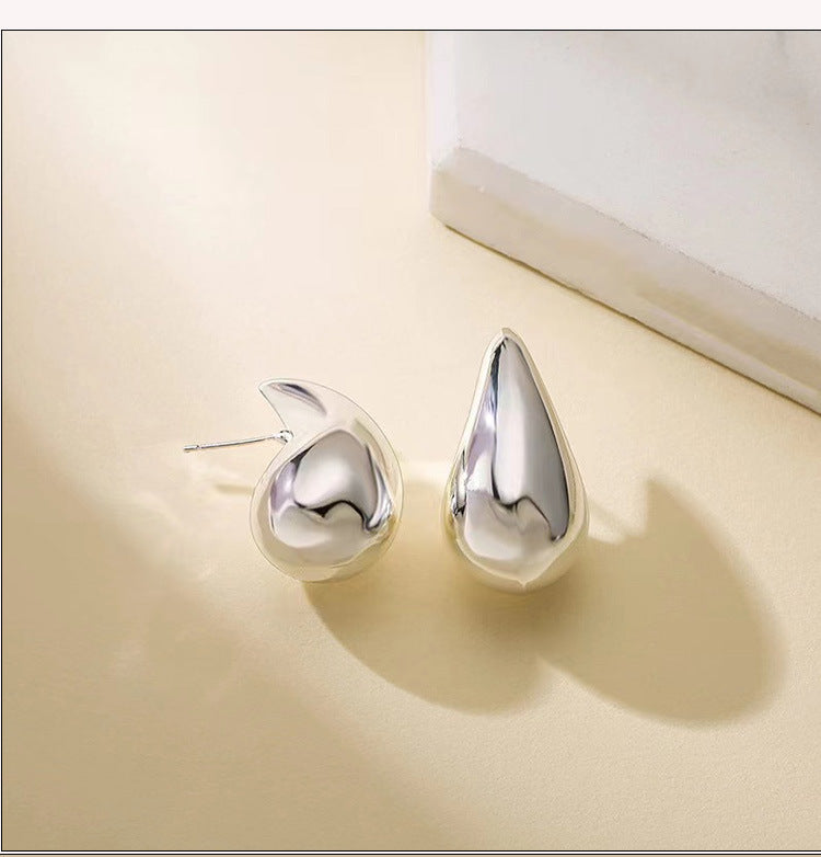 Water Droplets 18K Gold Plated Ear Studs