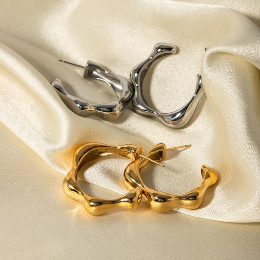Geometric 18k gold plated earrings