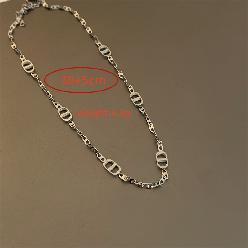 Pig nose 18k gold silver plated necklace