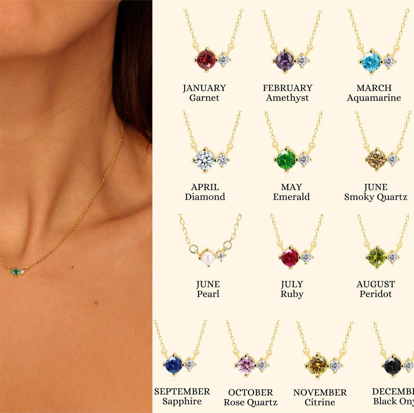 Round Pendant Necklace Zircon 18k Gold Plated
