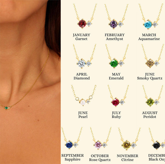 Round Pendant Necklace Zircon 18k Gold Plated