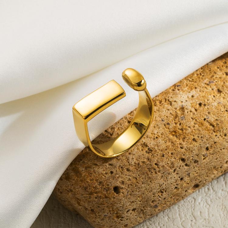 Adjustable ring open rings 18k gold plated adjustable ring open rings