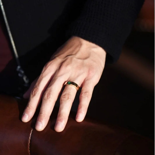 Minimalist Design Green Zircon Ring
