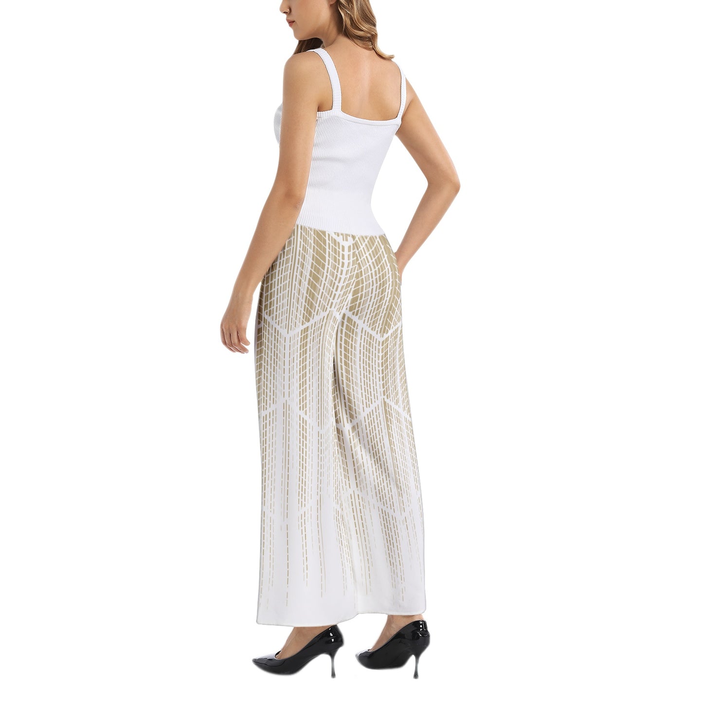 Elastic Waist Wide Leg Pant