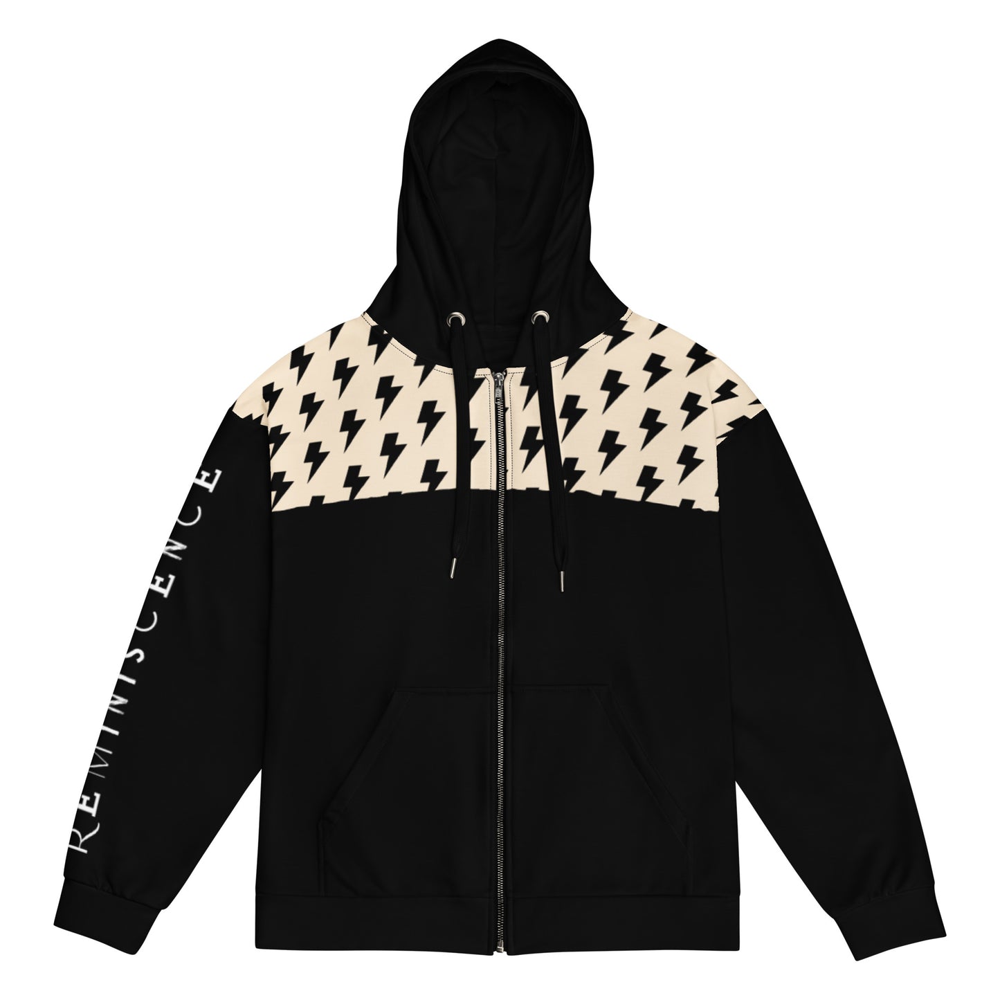 Reminiscence Black THUNDER Unisex zip hoodie