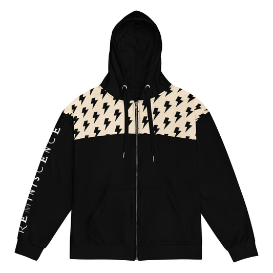 Reminiscence Black THUNDER Unisex zip hoodie