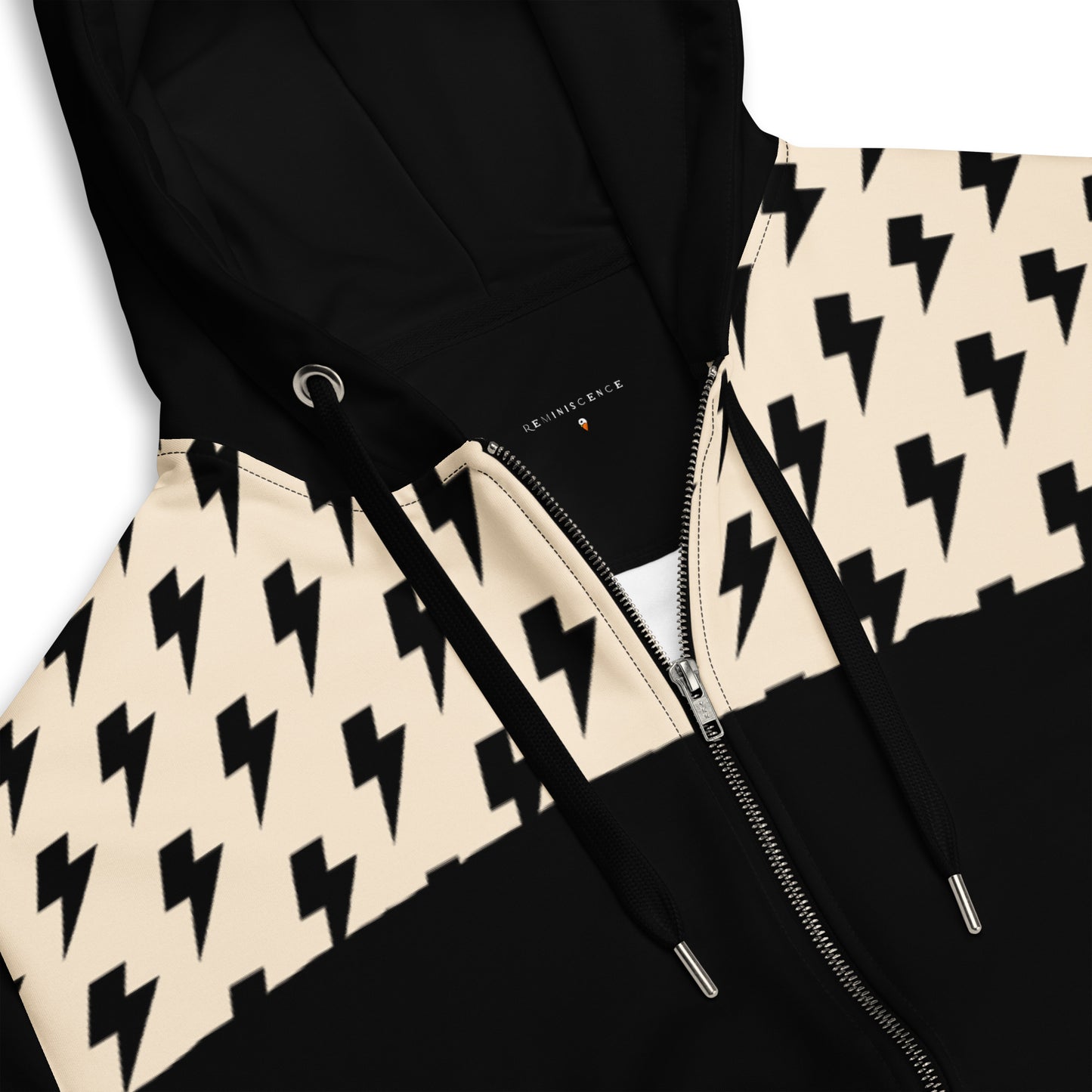 Reminiscence Black THUNDER Unisex zip hoodie