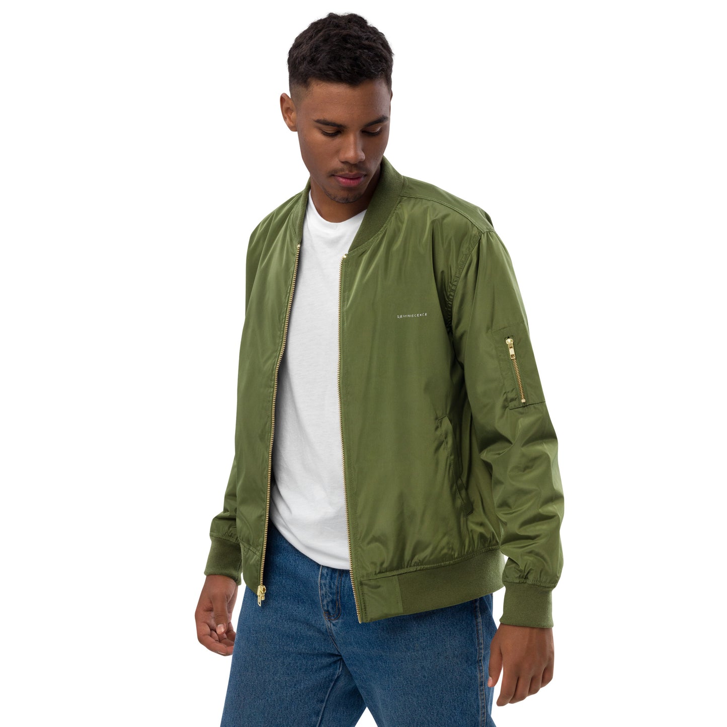 Reminiscence recycled bomber jacket